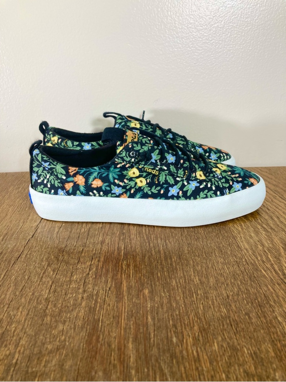 Keds x Rifle Paper Co Platform Floral Sneaker Women’s Size 5.5 Black/Multi
